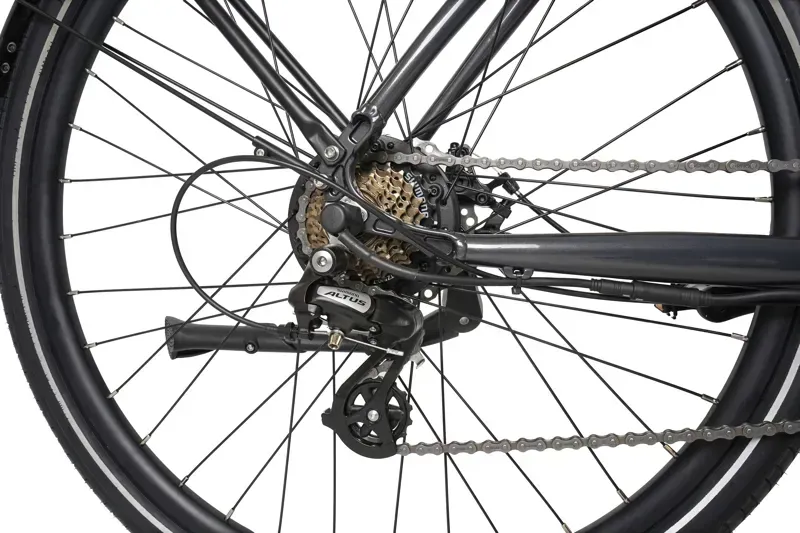 Dawes Scenic Crossbar Electric Hybrid Bike In Dark Grey-2