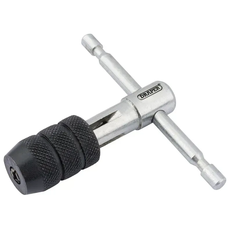 Draper T-type Tap Handle in Black/Silver-1
