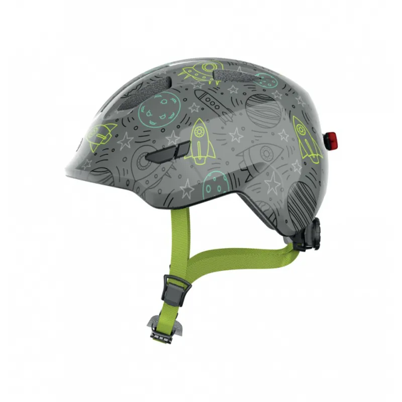 Abus Smiley 3.0 LED Kids Helmet in Grey