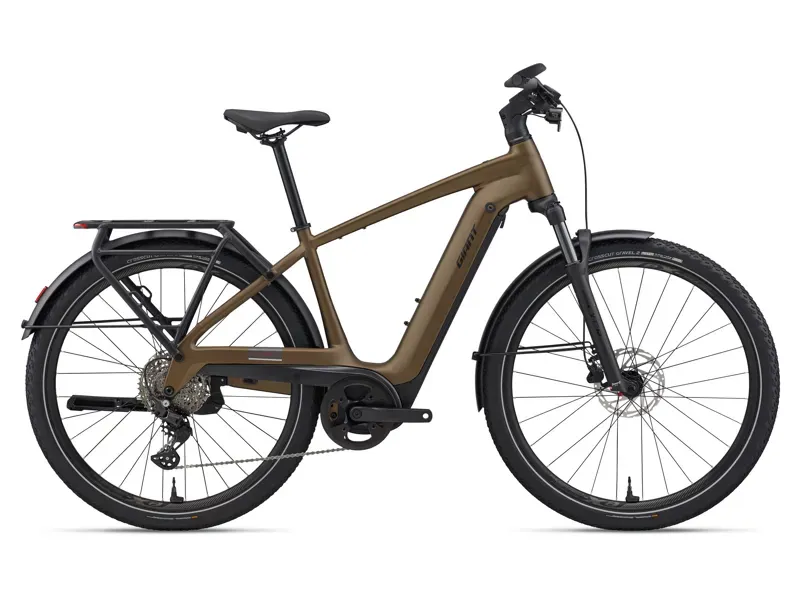 Giant Explore E+ 3 Double Diamond 25km/h eHybrid Bike in Pyrite Brown