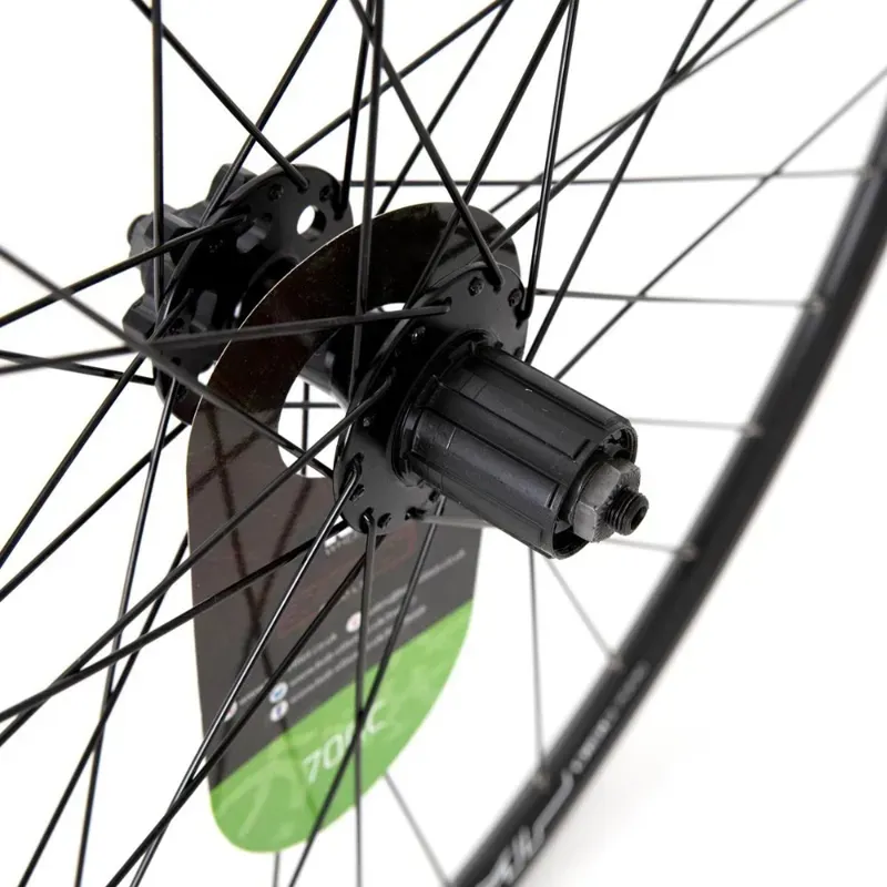 KX Wheels 700c Dbl. Wall QR Cass. Disc Brake Road Rear Wheel in Black