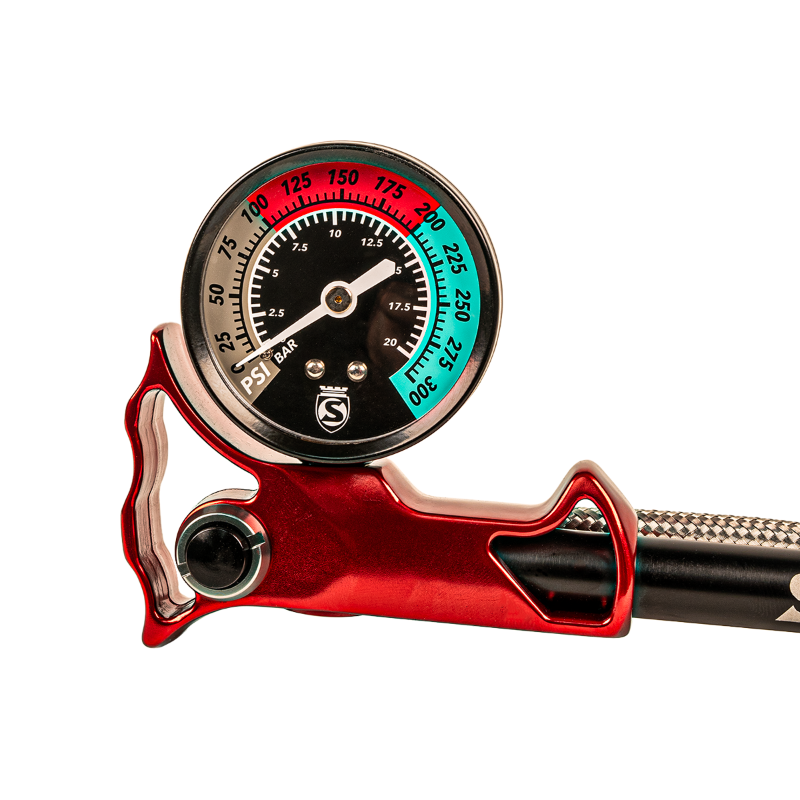 Silca Ultimate Shock Pump in Red-2